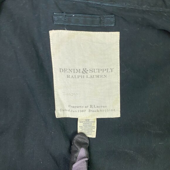 Ralph Lauren Denim & Supply Field Jacket Men's Medium Black M65 Military Combat - Picture 9 of 15